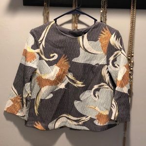 Crane print top